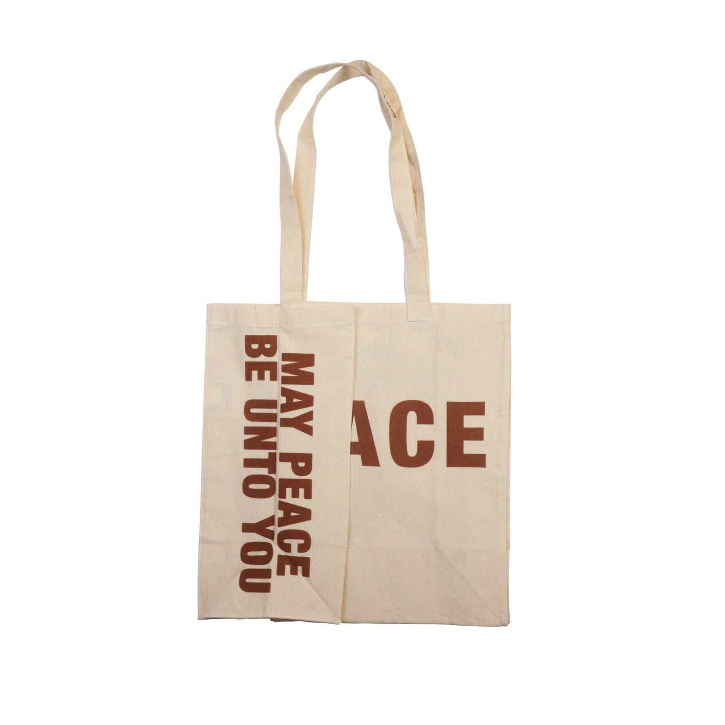 Brown Peace Sign Bold Tote