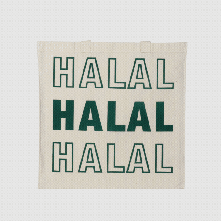 Green Halal Shopping Tote