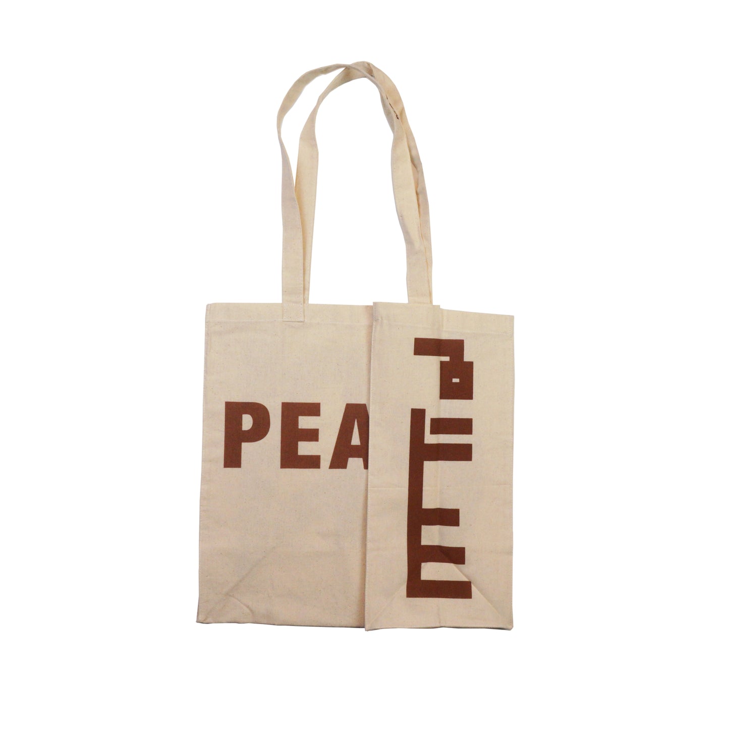 Brown Peace Sign Bold Tote