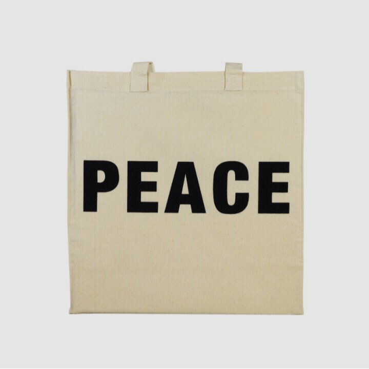 Peace Bold Natural Tote